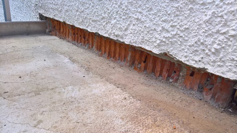 abgeschlagene Fläche